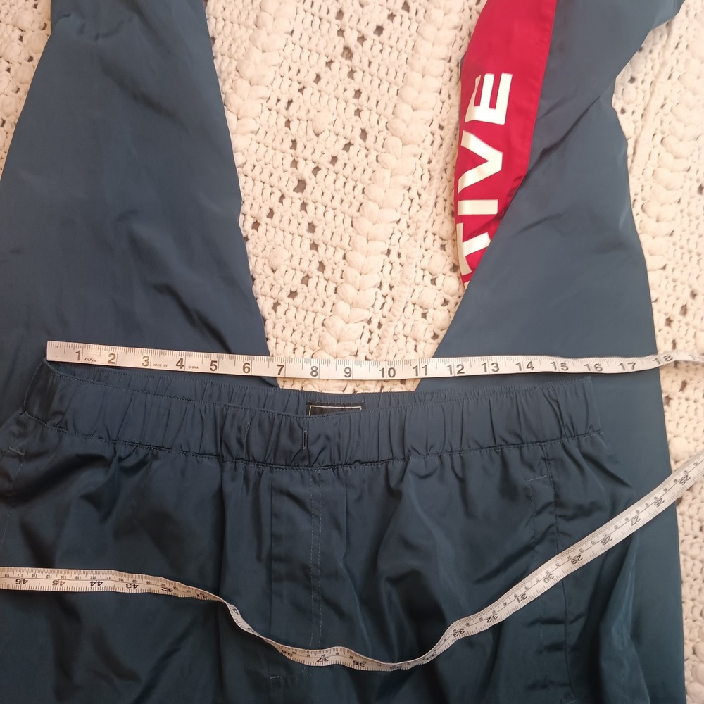 Primitive Skateboarding Nylon Track Pants Navy Red Tapered Joggers L Swooshy Y2K - Picture 6 of 9